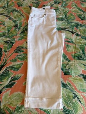 NYDJ White Straight-Leg Cropped Jeans